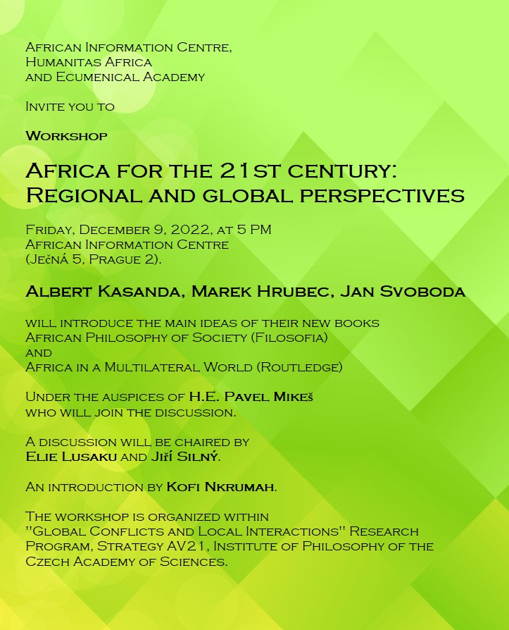 Invitation to the workshop Africa for the 21st Century 002
